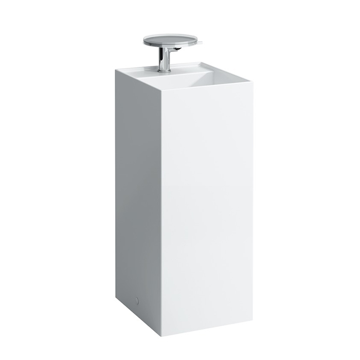 Laufen Kartell Раковина 37.5х43.5х90 см, 1 отв., напольная, без перелива, покрытие LCC, цвет: белый