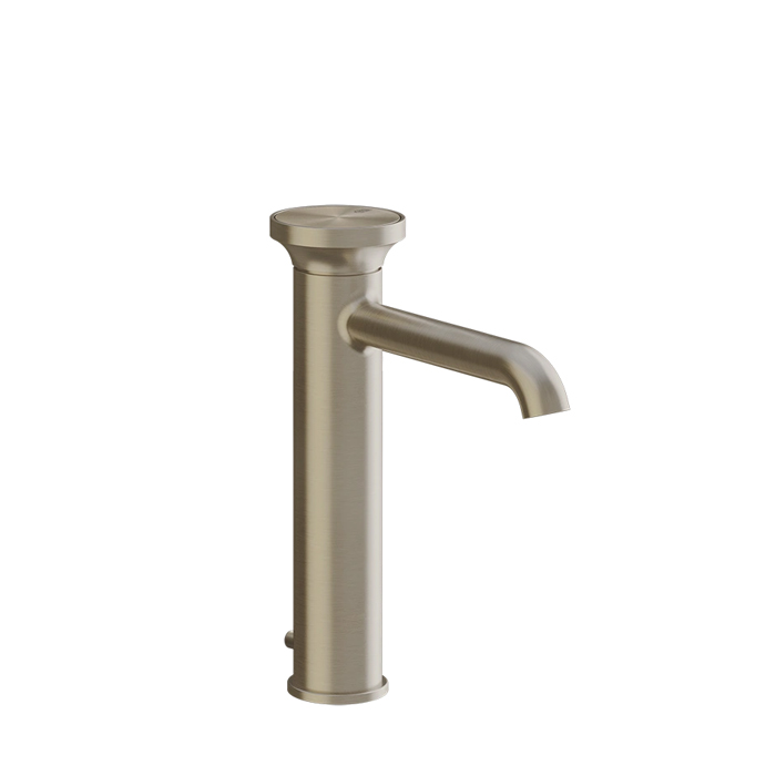 Смеситель для раковины Gessi Origini, на 1 отв., излив 20.9см, цвет: Finox Br. Nickel