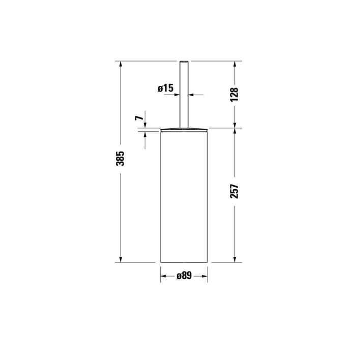 Duravit D-Code Ершик напольный, цвет: хром