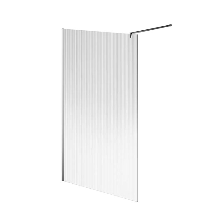 Душевое ограждение Kerama Marazzi Cristallo 120х210см, рифленое стекло, цвет: хром