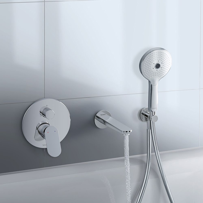 Duravit Wave Излив для ванны 20.2см., настенный, цвет: хром