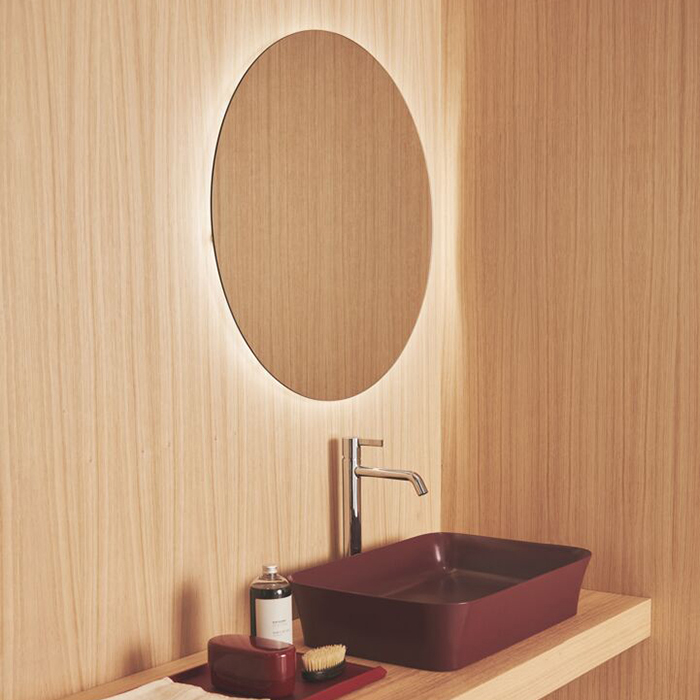 Ideal Standard Conca Круглое зеркало с диаметральной светодиодной подсветкой 60x2,6x60см.