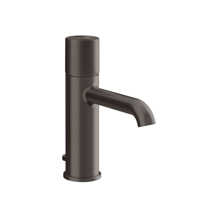 Смеситель для раковины Gessi Habito Diamantato, 1 отв., с донным клапаном, цвет: Black Metal Brushed PVD