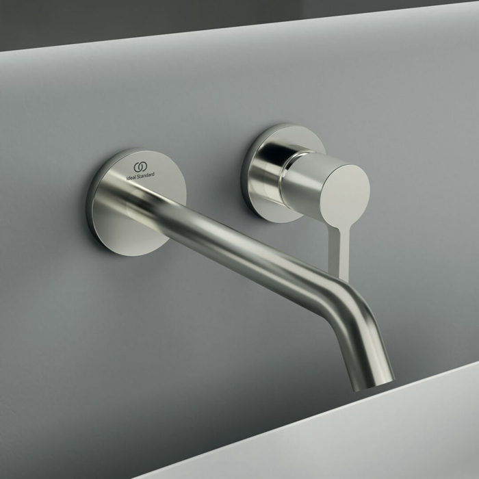 Ideal Standard Joy Смеситель для раковины, встраиваемый, излив: 22.5см, цвет: PVD Silver Storm (Серебряный Шторм)