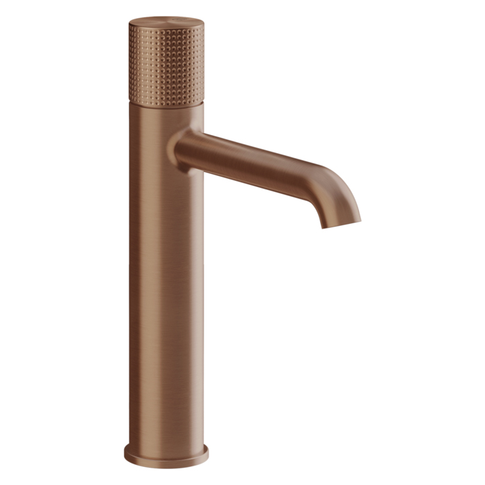 Смеситель для раковины Gessi Habito Cesello, 1 отв., без донного клапана, цвет: Copper Brushed PVD