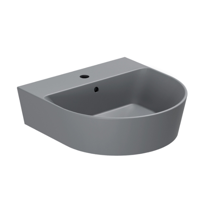 Раковина Azzurra Forma 50х50х16см, с 1 отверстием., с переливом, цвет: Antracite