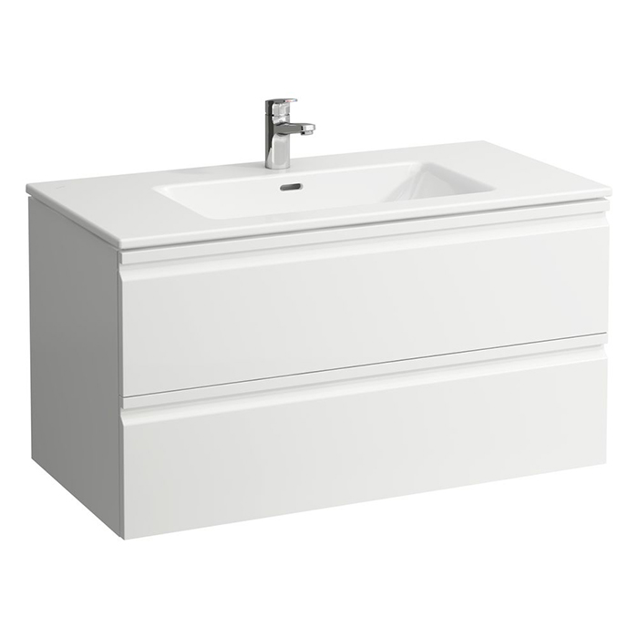 Тумба с раковиной Laufen Pro S 60x50x54.5см, с механизмом мягкого закрывания, с 2 ящиками, с 1 отв., подвесная, цвет: белый глянцевый