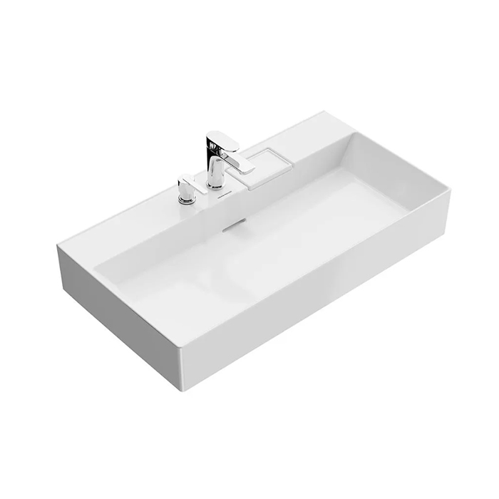 Kerama Marazzi Logica Раковина подвесная, 90х48см., с 2 отв., цвет: белый глянцевая