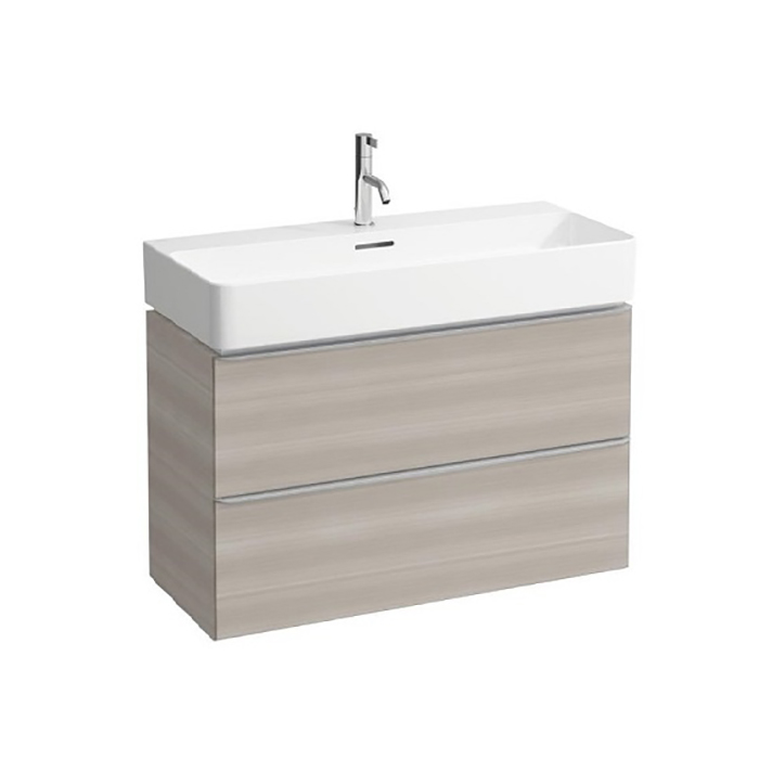 Laufen Space Тумба с раковиной, 73.5x41x52см, 2 ящика, подвесная, цвет: орех