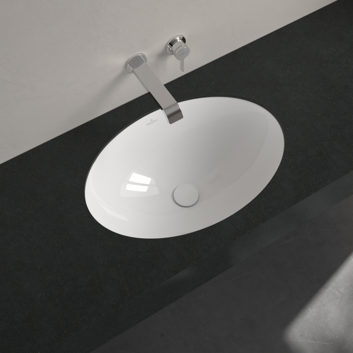 Раковина Villeroy&Boch Loop&Friends встраиваемая 56х38х22см, без отв., с переливом, цвет: альпийский белый
