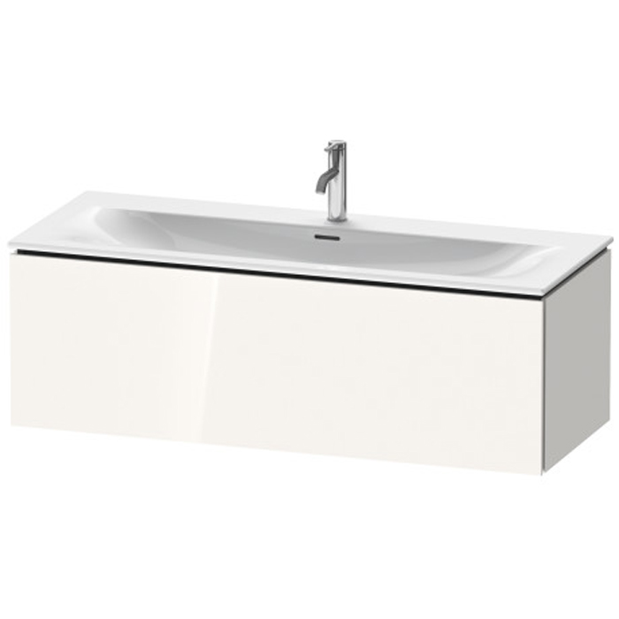 База Duravit L-Cube подвесная 122x48.1x40см с раковиной, 1 выдвижное отделение, цвет: глянцевый белый