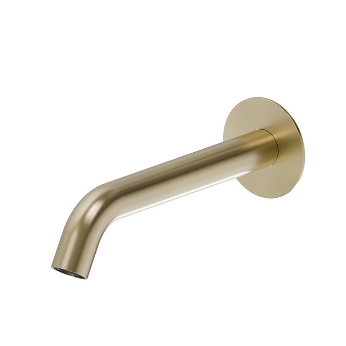 Newform X-STEEL 316 Излив для ванны, настенный, L=22.6см, G3/4", цвет: PVD Brushed pale gold