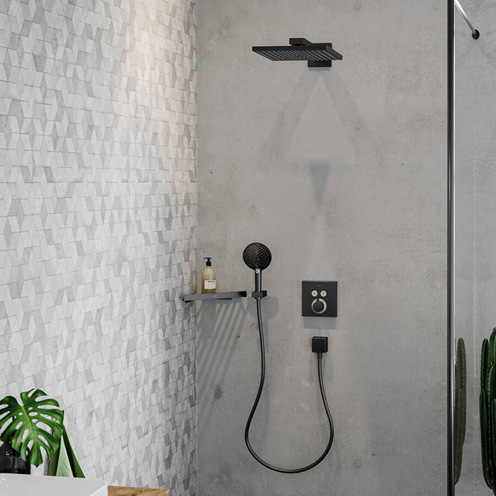 Угловая корзинка Hansgrohe AddStoris, цвет: шлифованный черный хром