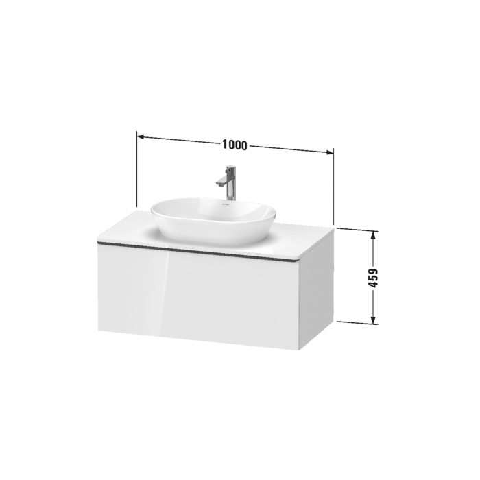 Тумбочка Duravit D-Neo подвесная 100х45.9x55см, раковина, 1 ящик, цвет: Black Oak