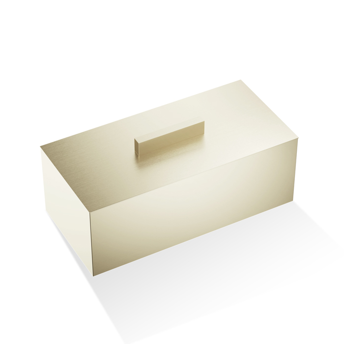 Бокс Decor Walther DW 3610 универсальный 25x12x10.5см, с крышкой, настольный, цвет: золото матовое
