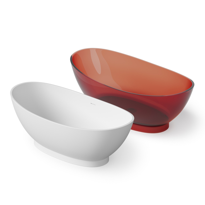 Dea Design Elegant Ванна 179x88x64см., отдельностоящая, Solid Surface, цвет: White №18