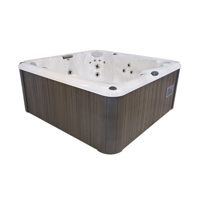 Jacuzzi SPA J235 Минибассейн 213х213х91см, фильтрация CLEARRAY Active Oxygen, панель Silver Wood, цвет акрила: Platinum