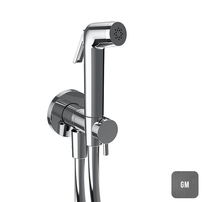 Гигиенический комплект Almar, подключение на холодную воду, цвет: Gun Metal Brushed PVD
