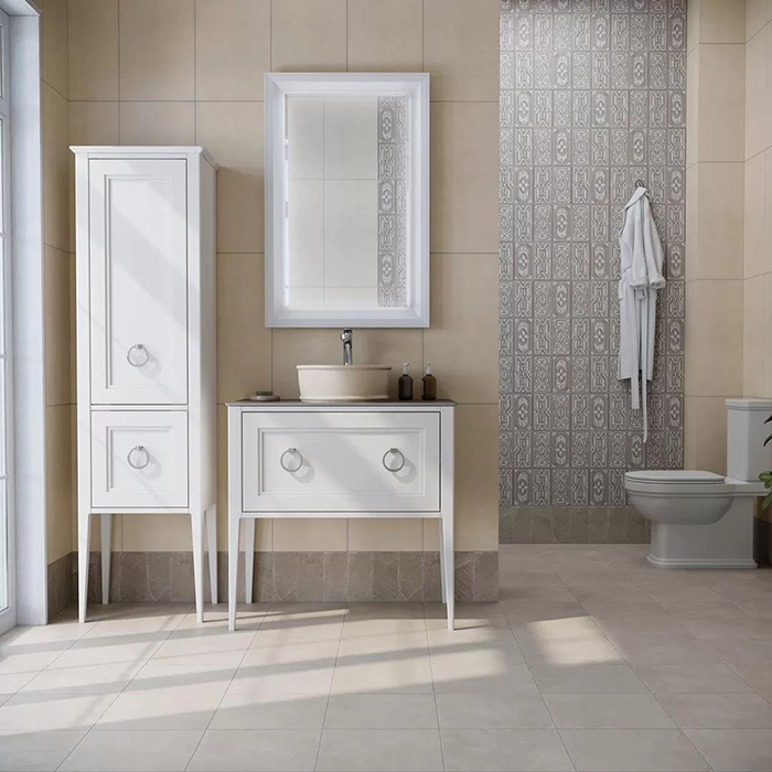 Kerama Marazzi Plaza Classic Зеркало 65x100см, цвет: белое матовое