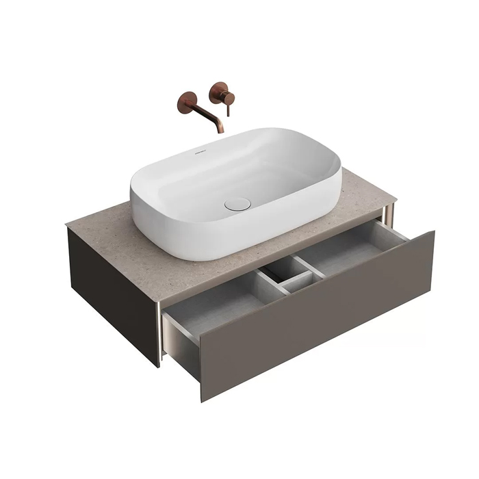 Kerama Marazzi Magica Тумба подвесная, 88.4х48.5х22см, 1 ящик, цвет: вечерний серый матовый