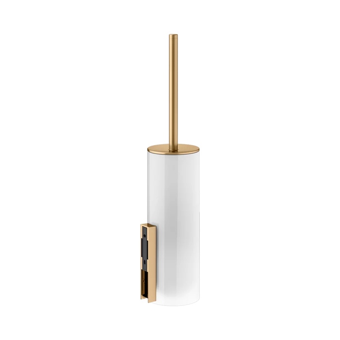 Keuco Edition 400 Туалетный ёршик, подвесной, c крышкой, цвет: brushed brass