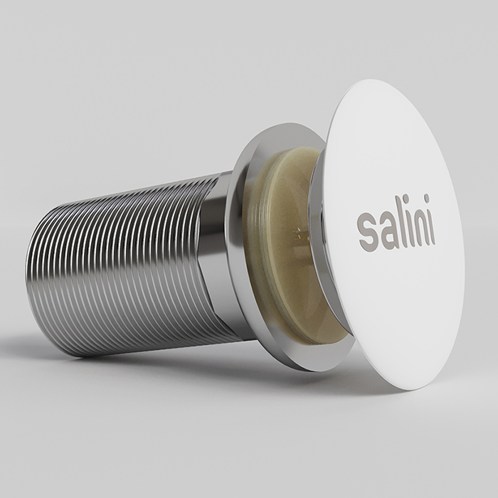Salini D501 Донный клапан для раковины "Up&Down", S-Sense, цвет: белый глянцевый