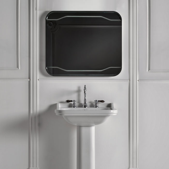 Kerasan Waldorf Раковина 60х55 см, 1 отв., с пьедесталом, керамическая, цвет: белый/хром