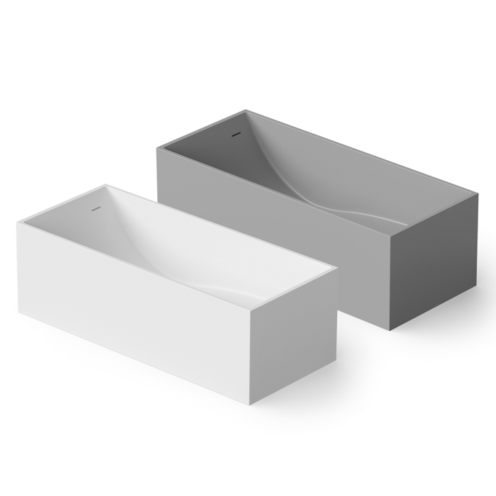 Dea Design Modern Ванна 158х68х58см., отдельностоящая, Solid Surface, цвет: White №18