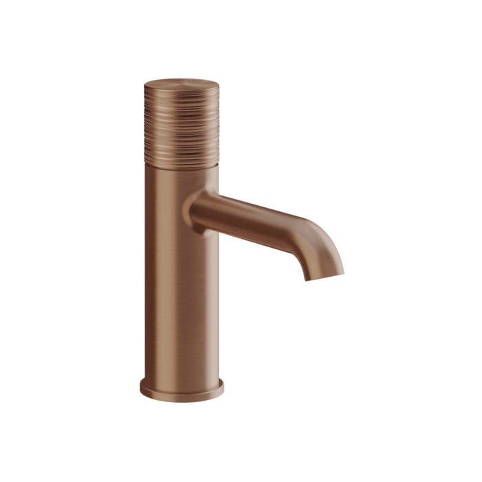 Смеситель для раковины Gessi Habito Trame, 1 отв., без донного клапана, цвет: Copper Brushed PVD
