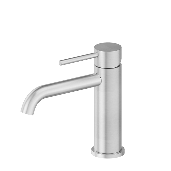 Смеситель для раковины Newform X-STEEL 316 на 1 отв., без донного клапана, излив 14.5см, цвет: нержавеющая сталь