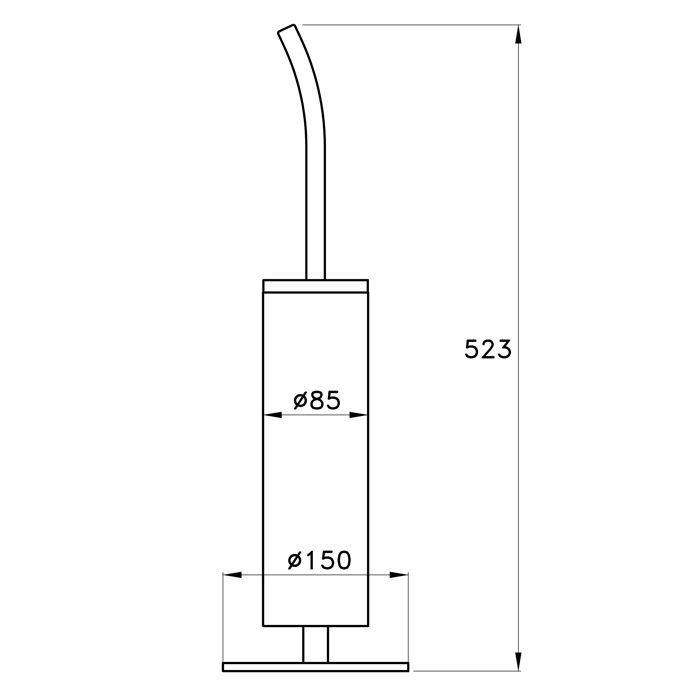 Stella Bamboo Ершик напольный 1054 цвет: хром