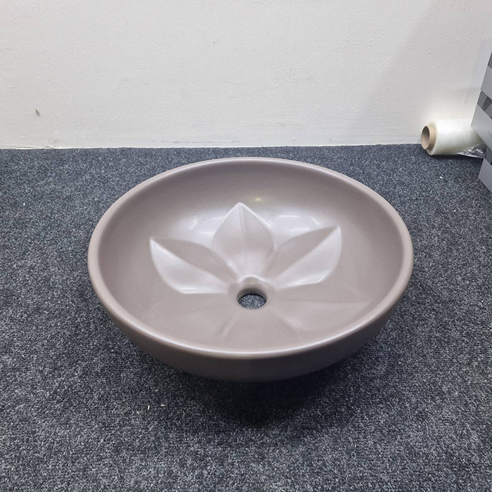 Azzurra Fleur Раковина накладна, 45х16см, без отв., цвет: Tortora