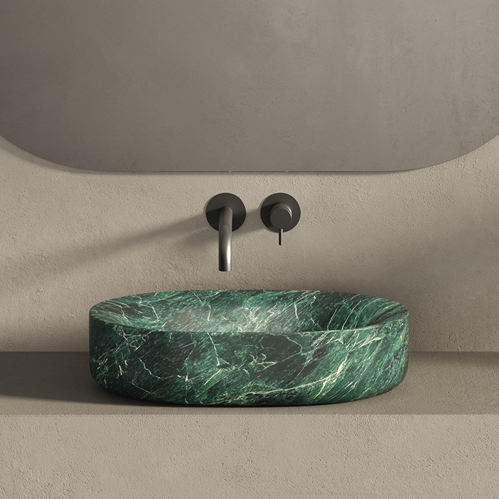 Dea Design Marble Monza Раковина 61.5х42х15см, накладная, без отв., мрамор, цвет: Stone Green