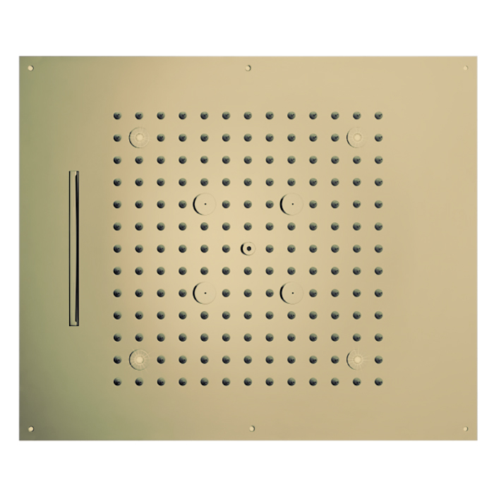 Верхний душ BOSSINI DREAM/3 570 x 470 мм, 3 режима (дождь, каскад, туман), с 4 LED (белый), блок питания/управления, цвет: античная бронза