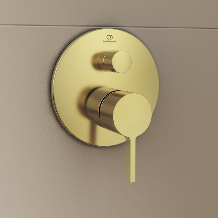 Смеситель для ванны Ideal Standard Joy, встраиваемый, цвет: PVD Brushed Gold (Шлифованное Золото)