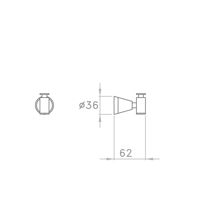 Stella 130 Крючок подвесная, цвет: хром