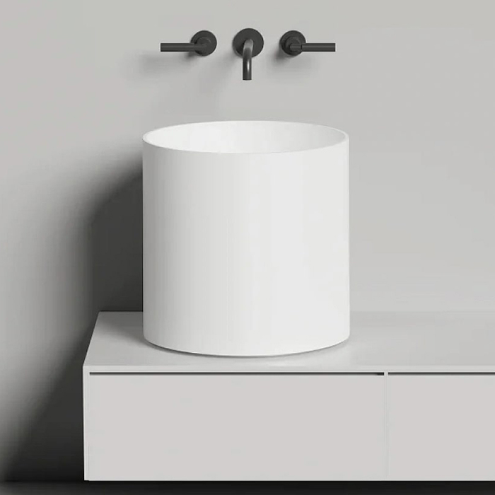 Salini Armonia Раковина 45x45x45см, без отв., накладная, S-Sense, цвет: белый глянцевый