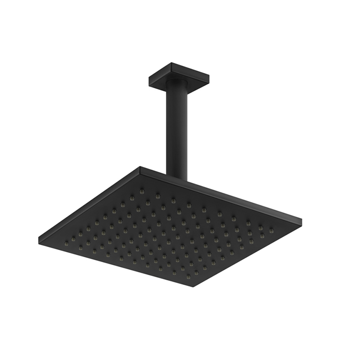 Верхний душ Gessi Emporio shower 20х20см, потолочный, поворотная с шарниром, с защитой от известкового налёта, цвет: Black XL