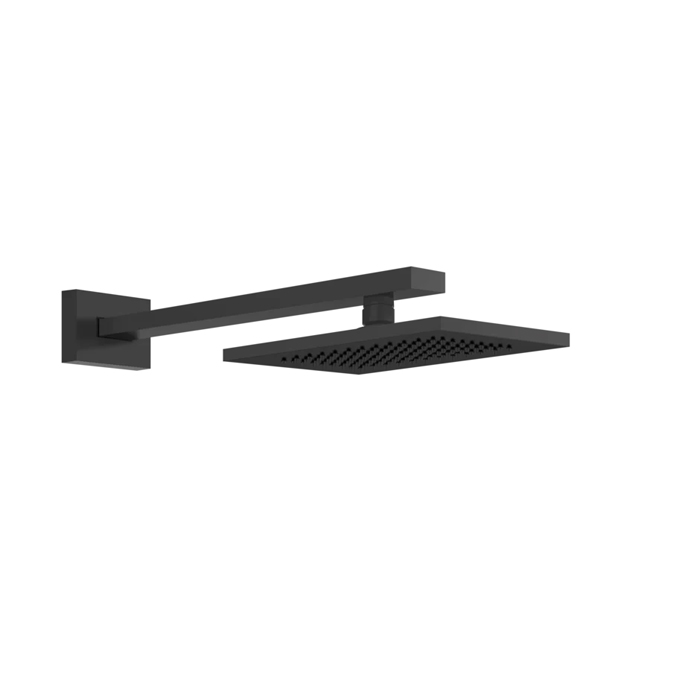 Верхний душ для настенного крепления Gessi Rettangolo 216x140мм, цвет: Black XL