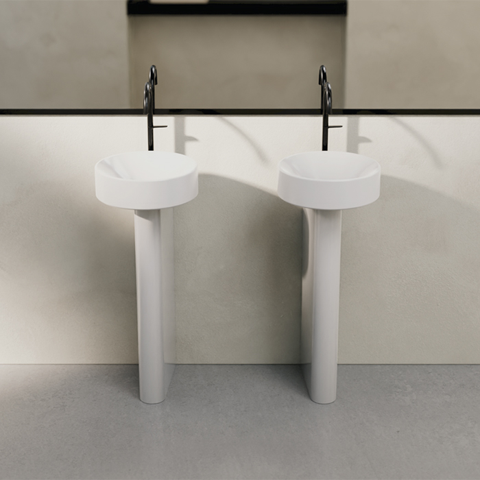 BETTE Suno Pedestal Раковина напольная 34x84cм, с 1 отв., цвет: белый