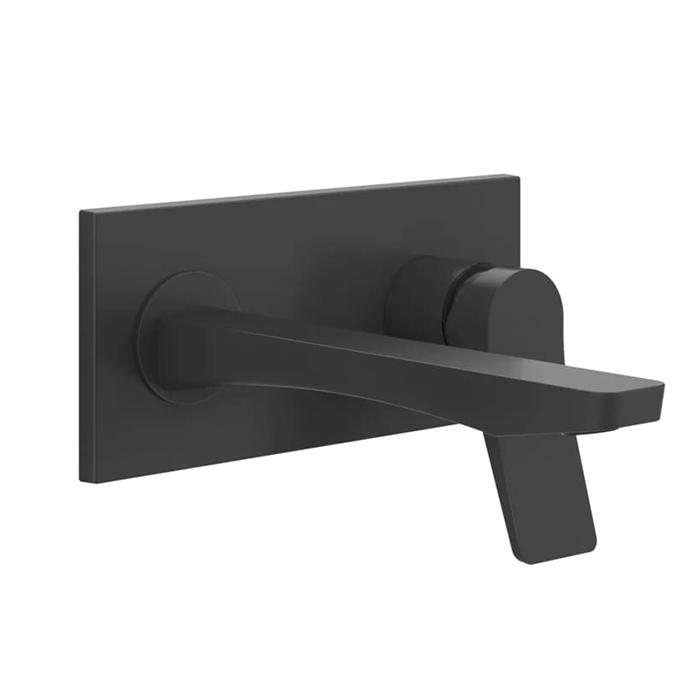 Встраиваемый смеситель для раковины с изливом Gessi Rilievo 215мм, внешние части, цвет: black XL