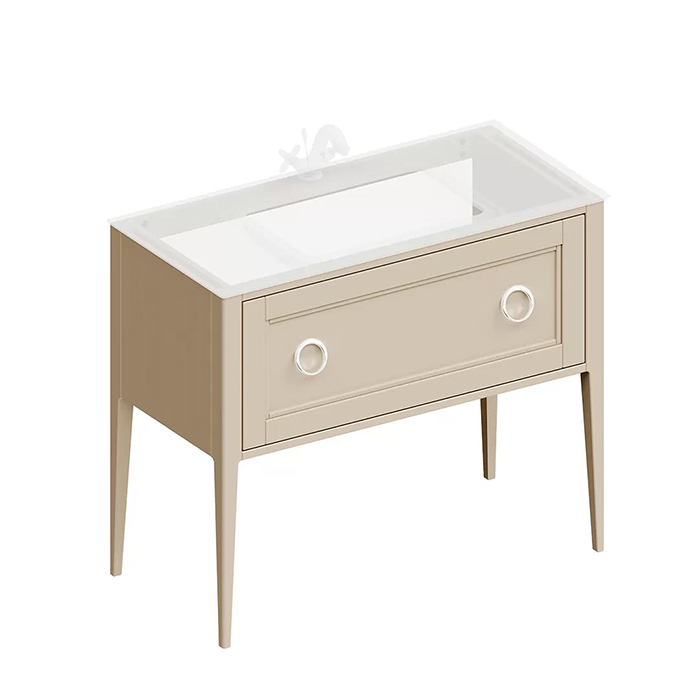 Тумба напольная Kerama Marazzi Plaza Classic 100см, 1 ящик, цвет: капучино матовый