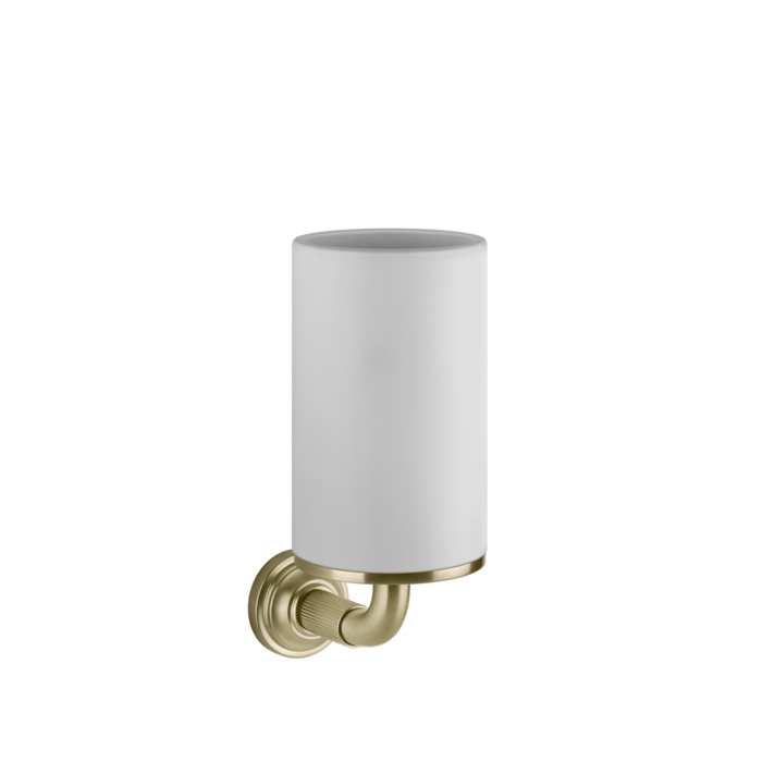 Стакан подвесной Gessi Venti20, цвет: белый, фурнитура Brushed Brass PVD