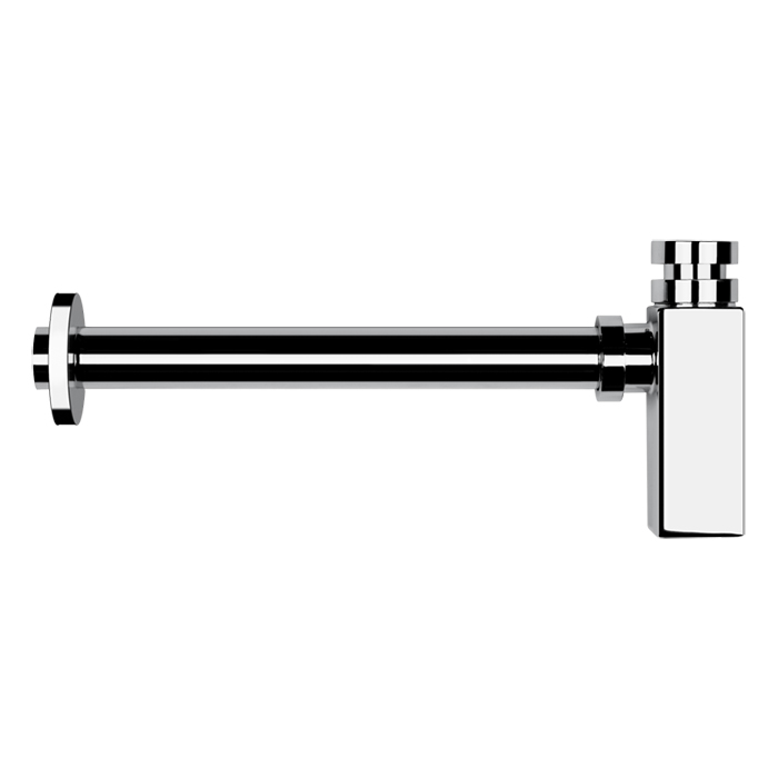 Сифон для раковины квадратный Gessi Eleganza, под донный клапан, цвет: хром