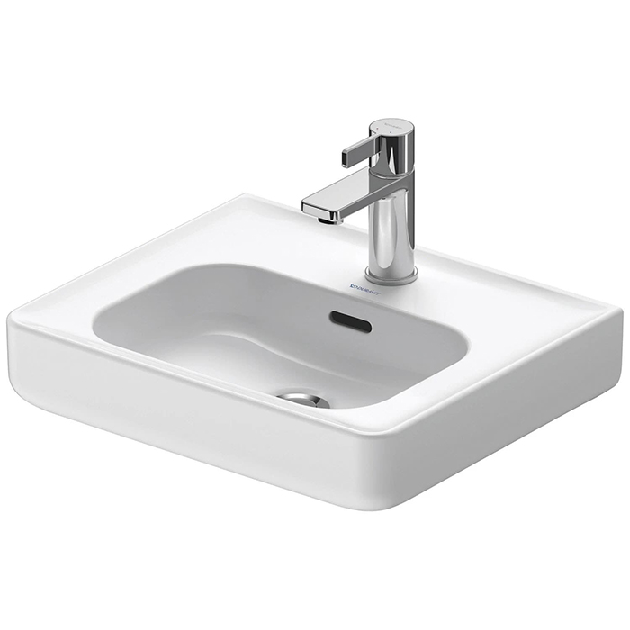 Раковина Duravit Soleil by Starck 45х38х13см, подвесная, 1 отв., с переливом, WonderGliss, цвет: белый