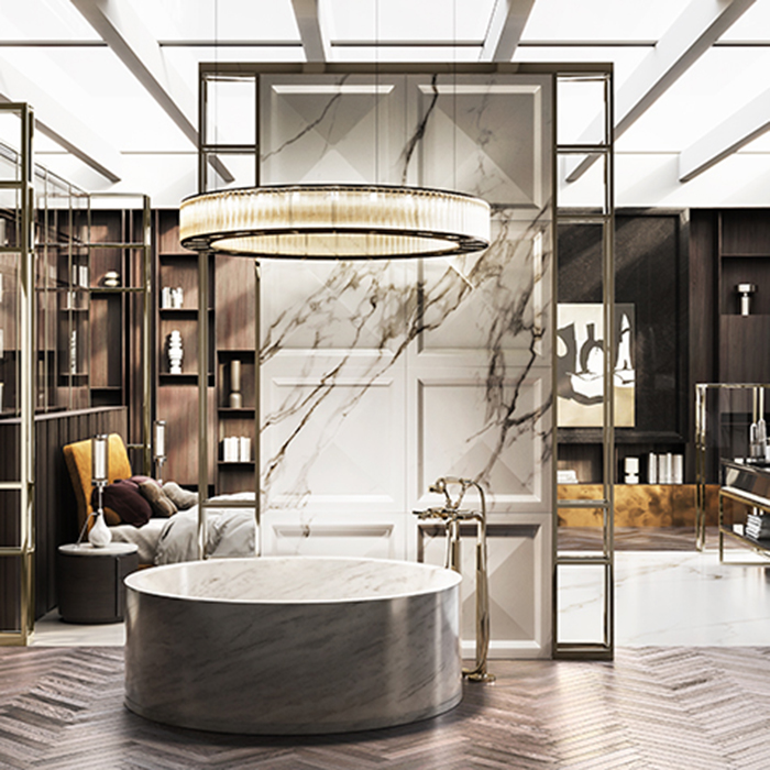 Gessi Venti20 Смеситель для ванны напольный, двухвентильный, с ручным душем и шлангом 1500 мм, внешняя часть, цвет: Brass PVD
