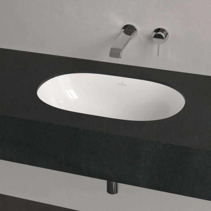 Villeroy&Boch O.novo Раковина встраиваемая под столешницу 53x32см, с переливом, CeramicPlus, цвет: альпийский белый