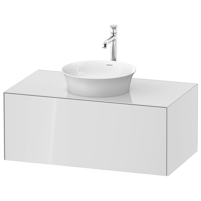 Duravit White Tulip Тумбочка подвесная 100x55х40.8см, раковина, 1 выдвижной ящик, цвет: белый высокоглянцевый