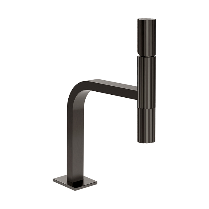 Смеситель для раковины Gessi Incastri, 1 отв., без донного клапана, цвет: Black Metal Br. PVD
