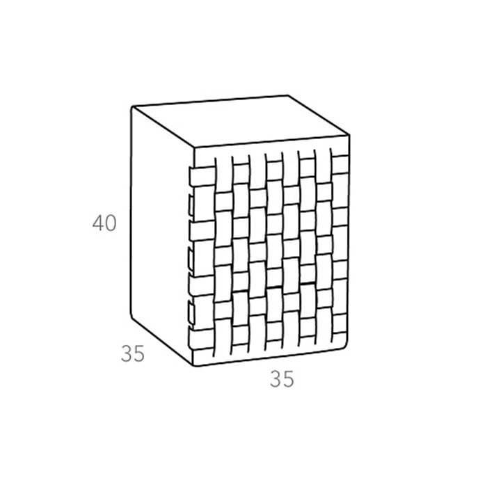 Пуф ADJ, 35x35xH40 см, цвет: черный/серый